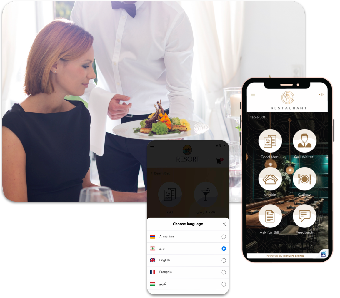 Ring n Bring contactless digital dining platform